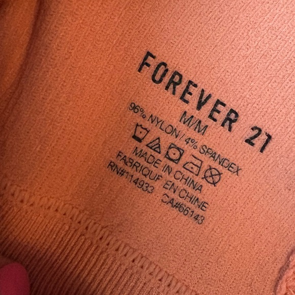 Forever 21 Peach Ribbed Tank - Picture 2 of 3